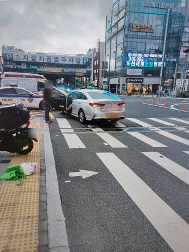 사고현장[부산경찰청 제공]